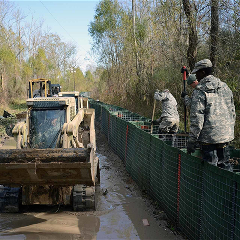 Welded Military sand gabion box wall hesco barrier